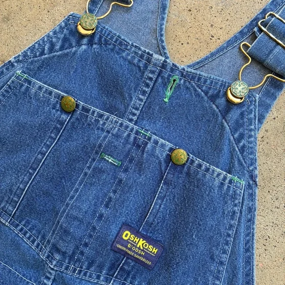 Vintage OshKosh B'Gosh Denim Overalls Size 38 Made in USA Sanforized